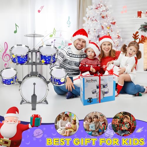 Kids Jazz Drum Set with Stool C8090