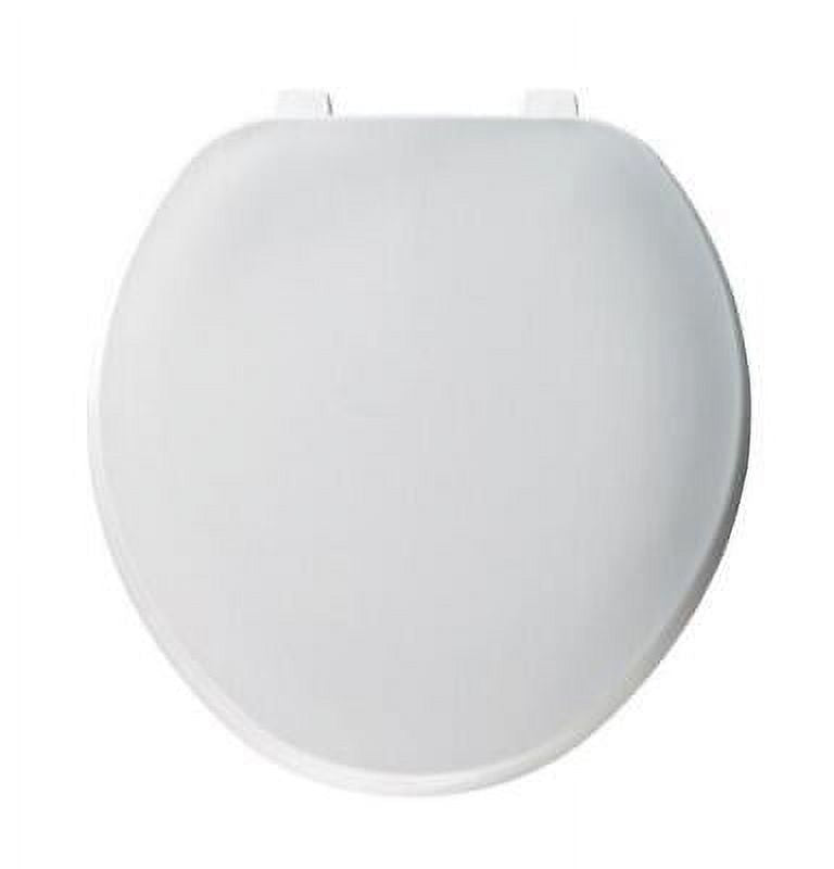 Elongated White Plastic Toilet Seat I3466