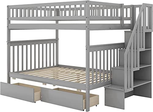 Queen Size Murphy Bed with Storage Drawer and Charging Station D726
