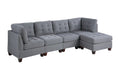 5 Pcs Modular Sofa Set Gray S28654