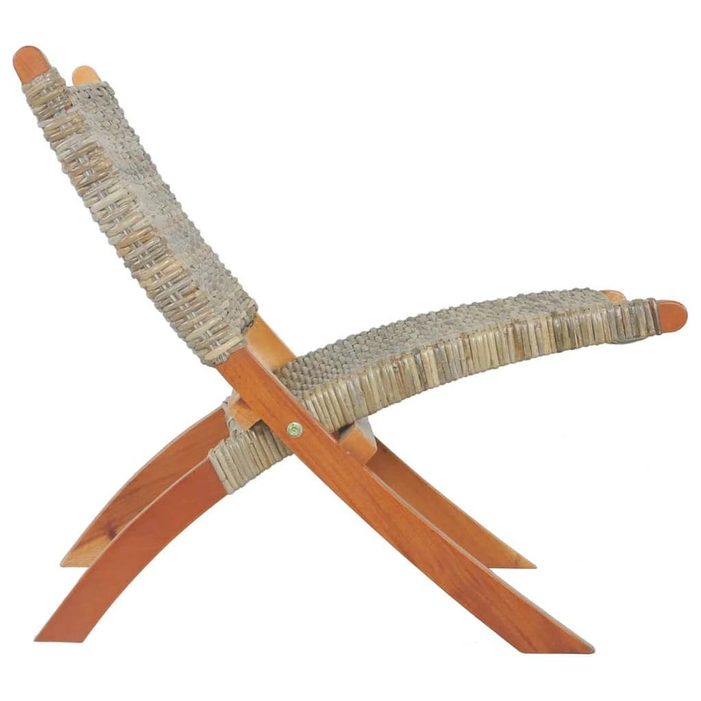 Kubu Rattan Mahogany Wood Frame Chair Q82374