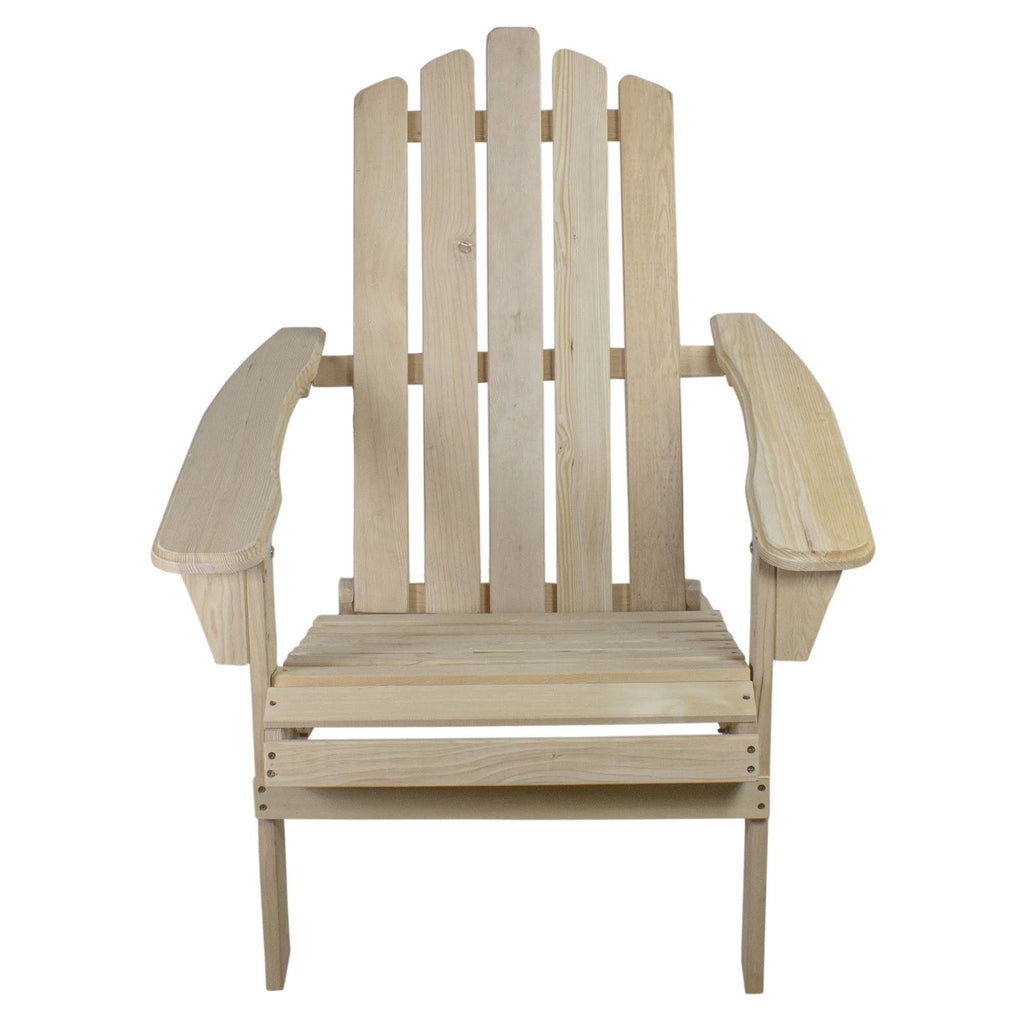 Natural Brown Folding Wooden Adirondack Chair J639