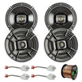 4x 6.5 300W 2 Way Coaxial Speakers, 4x Speaker Harness, 16-Gauge 50 Foot Speaker Wire P546