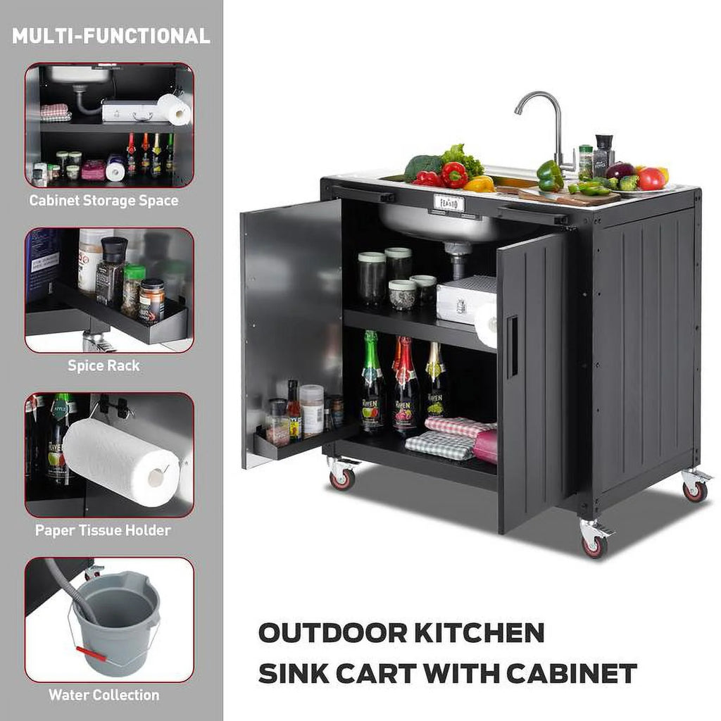 Freestanding Utility Sink with Storage Cabinet O82248