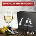 Wine Bottle Opener Kit with Corkscrew, Pourer, Foil Cutter, Stopper W1898