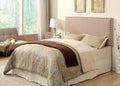 Ivory Fabric Full to Queen Headboard E283