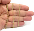 10K Solid Yellow Gold Cuban Link Curb Chain Necklace 2mm 16" 18" 20" 22" 24" 26" K5238