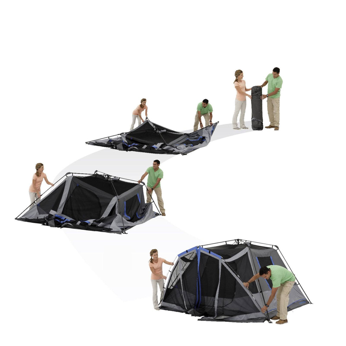 6-Person Instant Cabin Tent with Light T757637