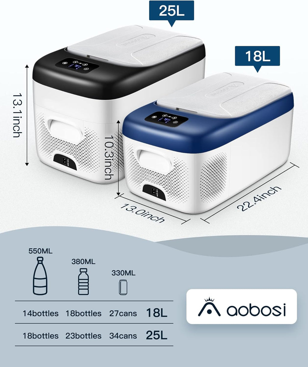 12 Volt 27 Quart Portable Car Refrigerator Freezer with APP Control T392443