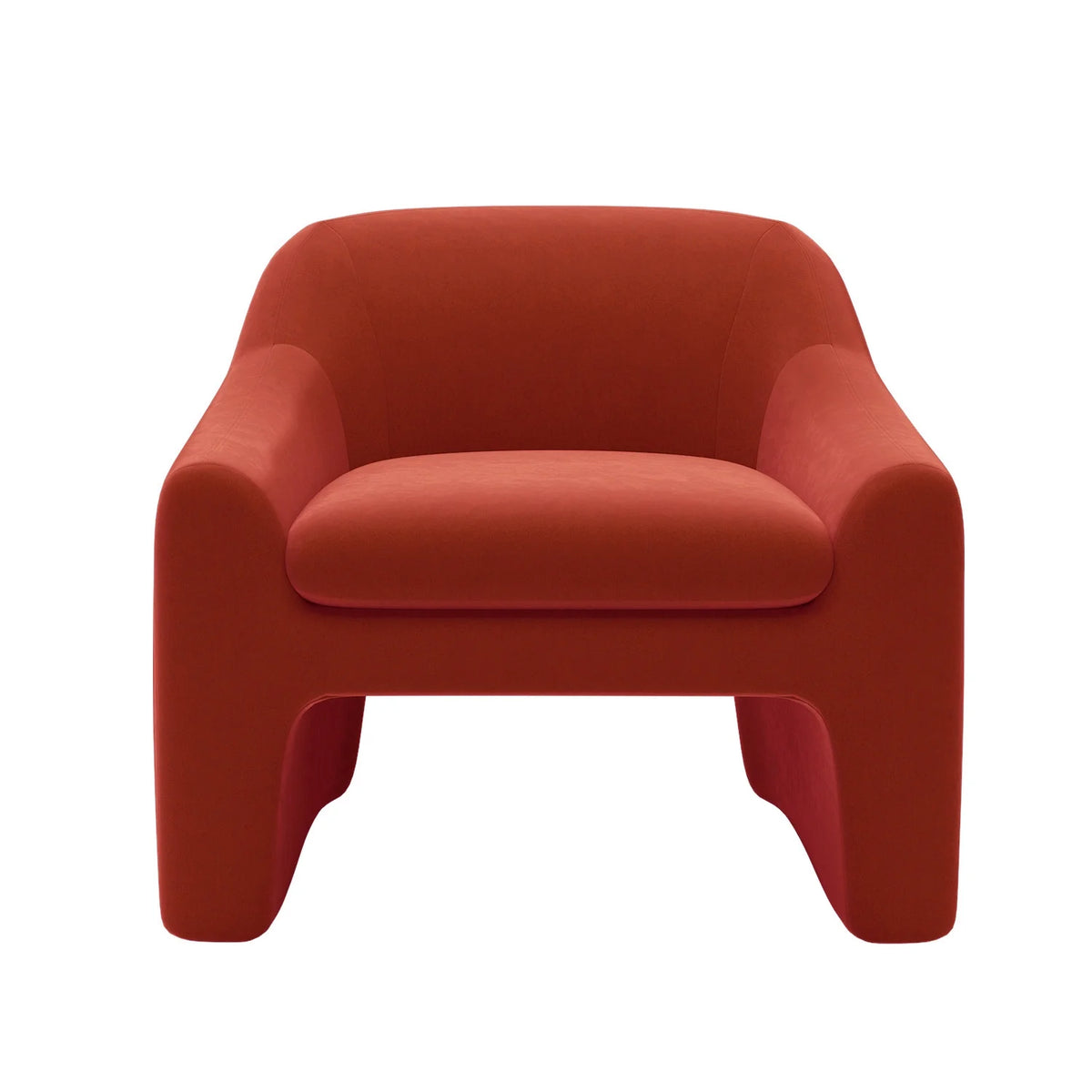 Rustic Red Velvet Accent Chair J54999