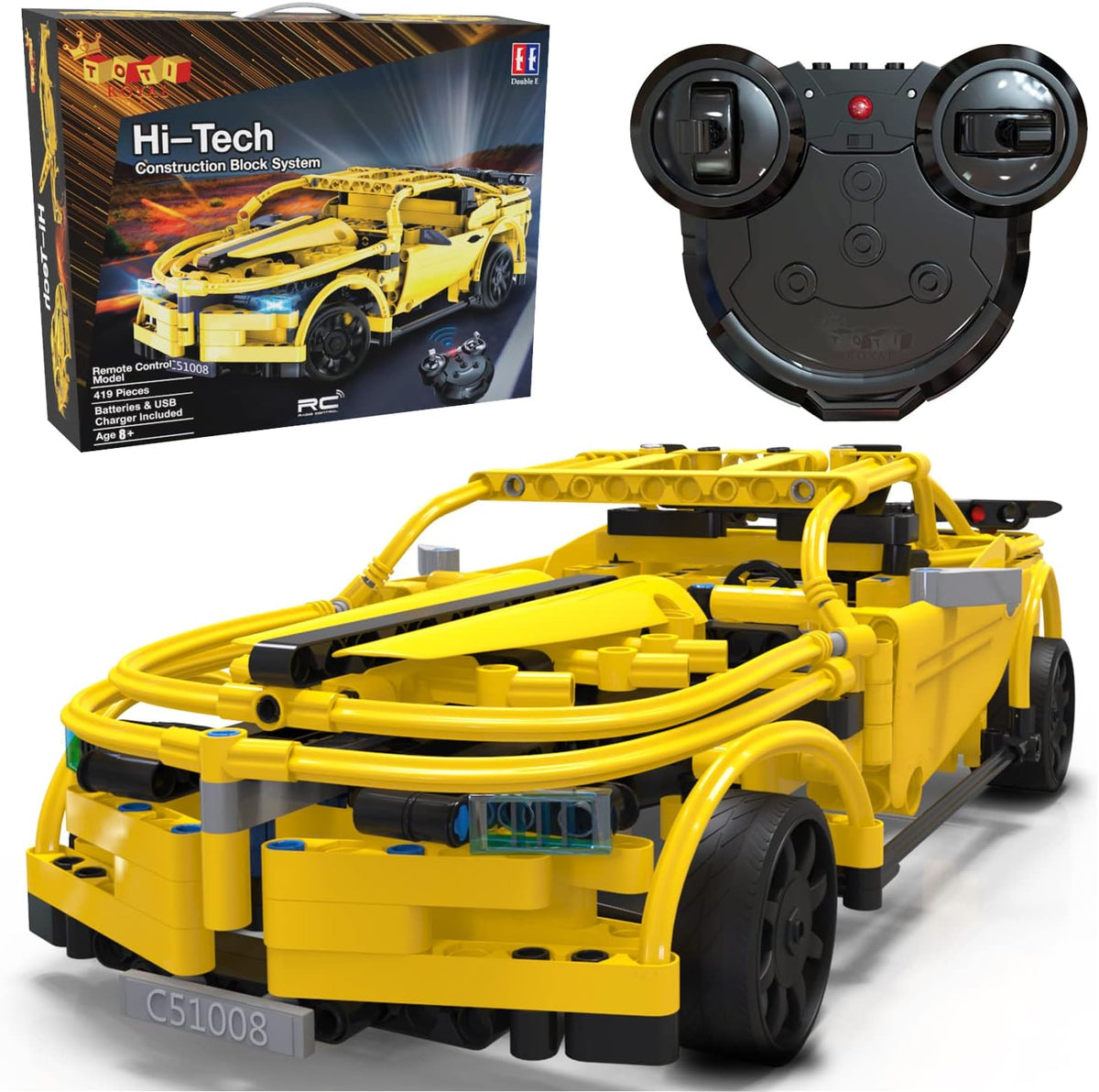 RC Car Kits to Build, 419pcs Stem Building Toys A360546