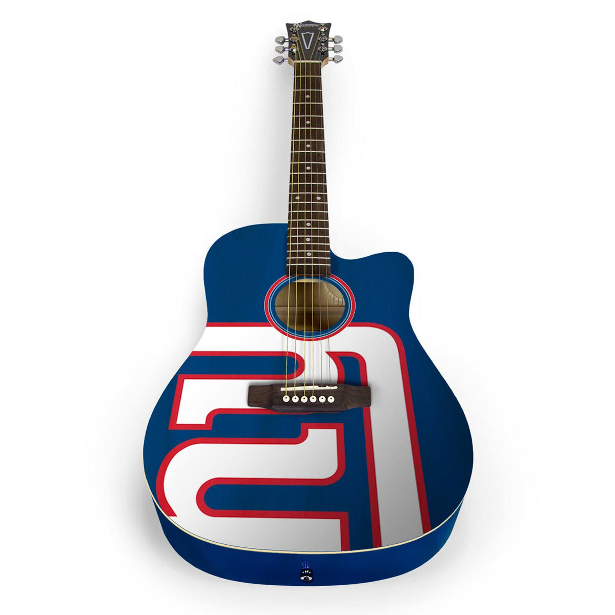 Royal Blue Acoustic Guitar with Case Q355