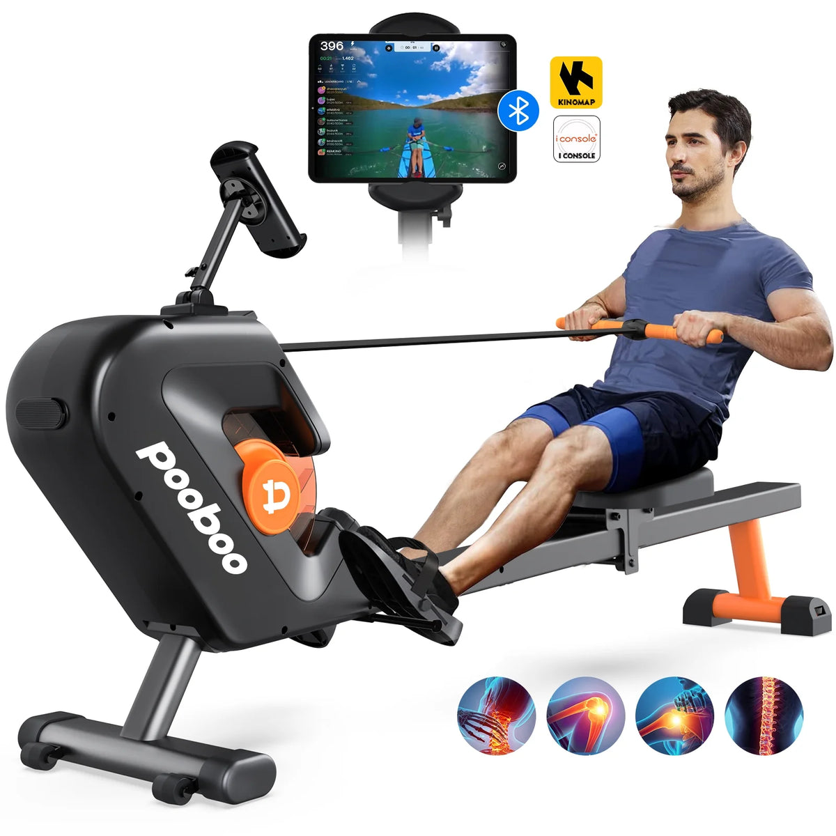 Foldable Magnetic Rowing Machine 8 Level Resistance V44080