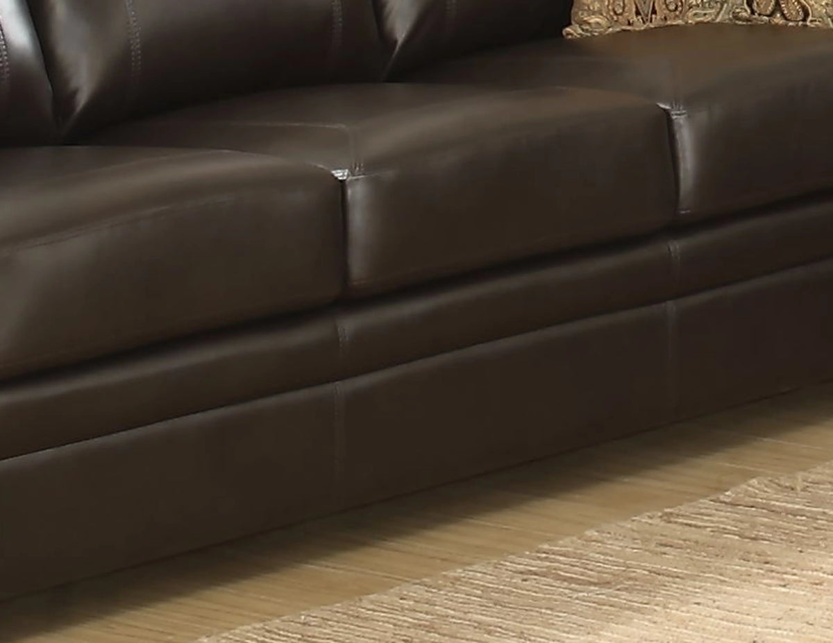 Brown Leather Gel Sofa W76856