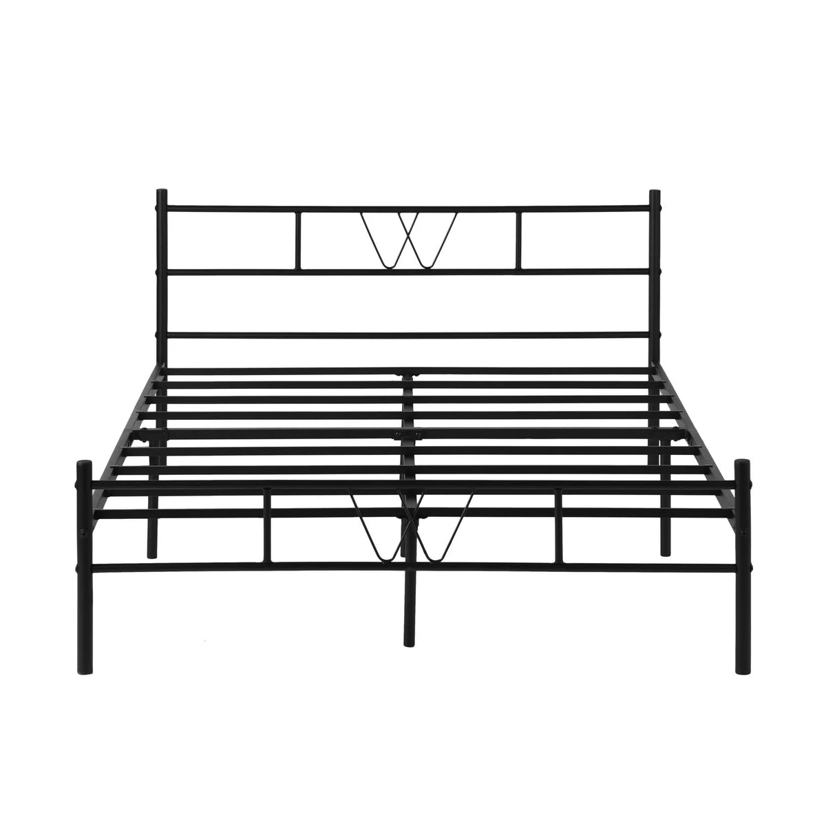 Full Size Metal Platform Bed Frame with Headboard and Footboard M61756