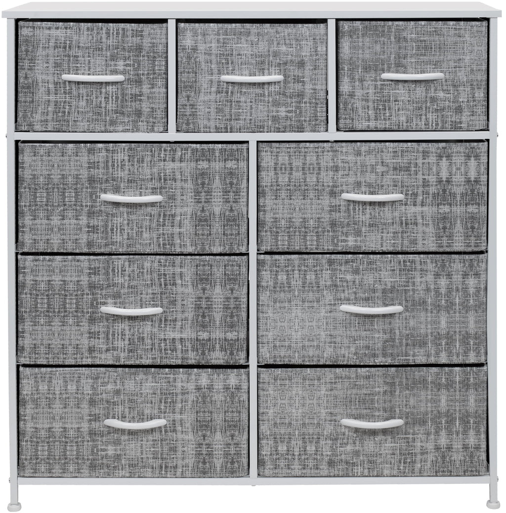 9 Drawer Fabric Dresser with Steel Frame R376797