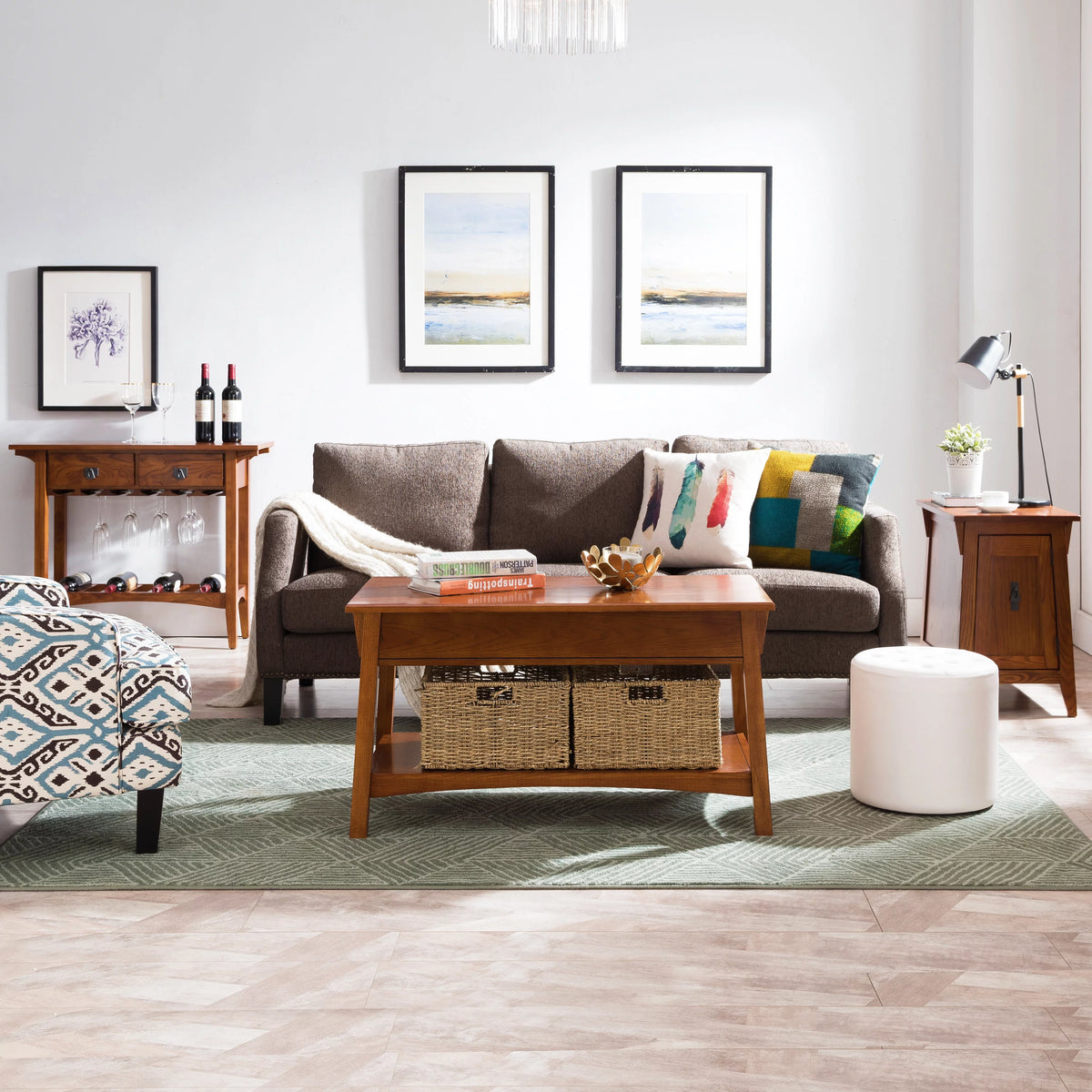 Russet Solid Wood End Table W905