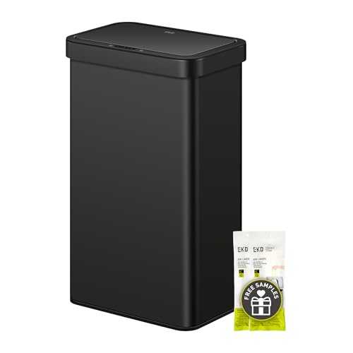 Brushed Stainless Steel Touchless Motion Sensor Trash Can, 50 Liter U681468