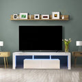 White High Glossy TV Stand with LED Lights X7050