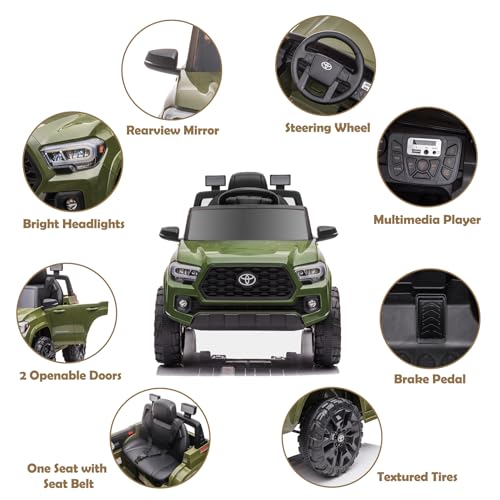 12V Black Kids Ride on Truck with Remote Control Q268