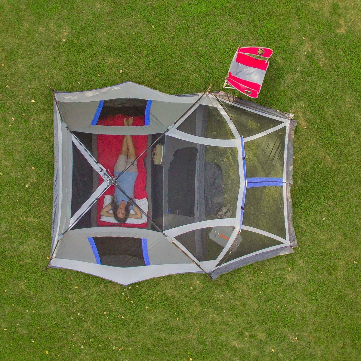 6-Person Instant Cabin Tent with Light T757637