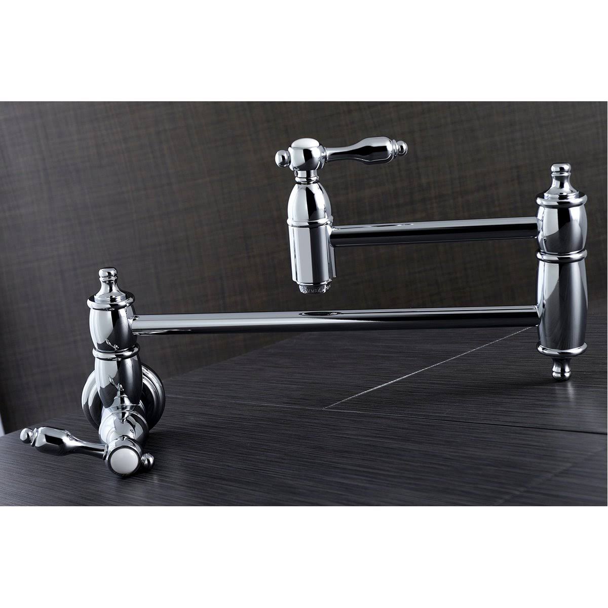 Matte Black Wall Mount Pot Filler Kitchen Faucet P7991