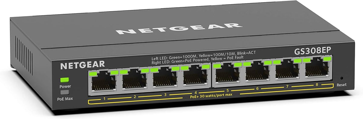 16-Port PoE Gigabit Ethernet Plus Switch with 15 x PoE+ @ 180W, 1 x 1G SFP Port H6315