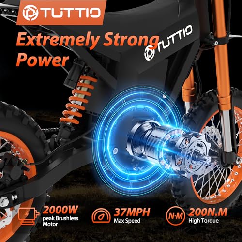 14"/12" Fat Tire 2000W Electric Dirt Bike with 48V 21AH Battery D47651