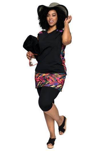 Black 2XL Skirted Capris Y940071