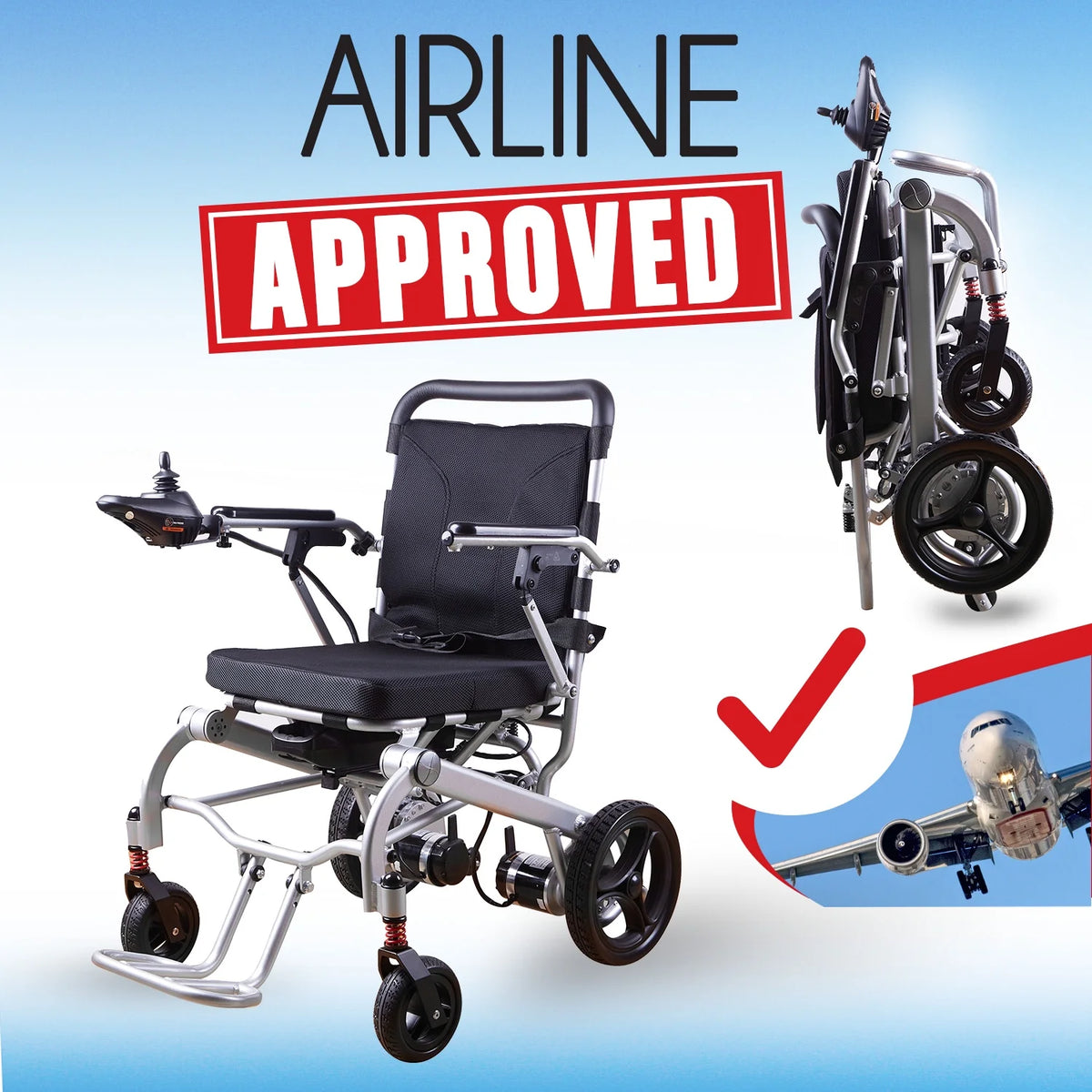 Super Lightweight Foldable Electric Wheelchair with Detachable Battery T9925