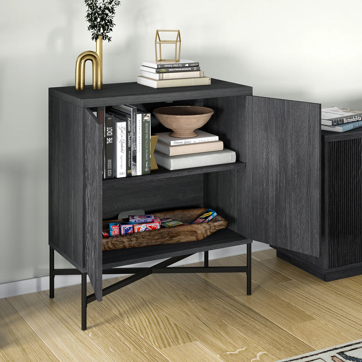 Charcoal Gray Accent Cabinet Z8616