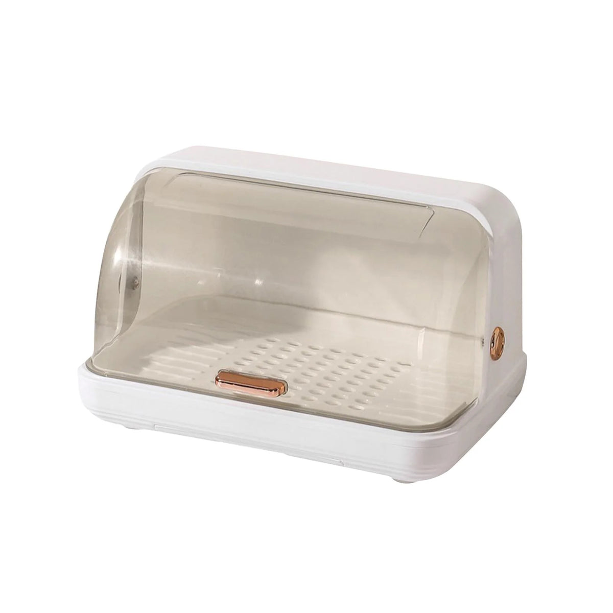 White Dustproof Baby Bottle Drying Rack with Drainer and Lid E7150