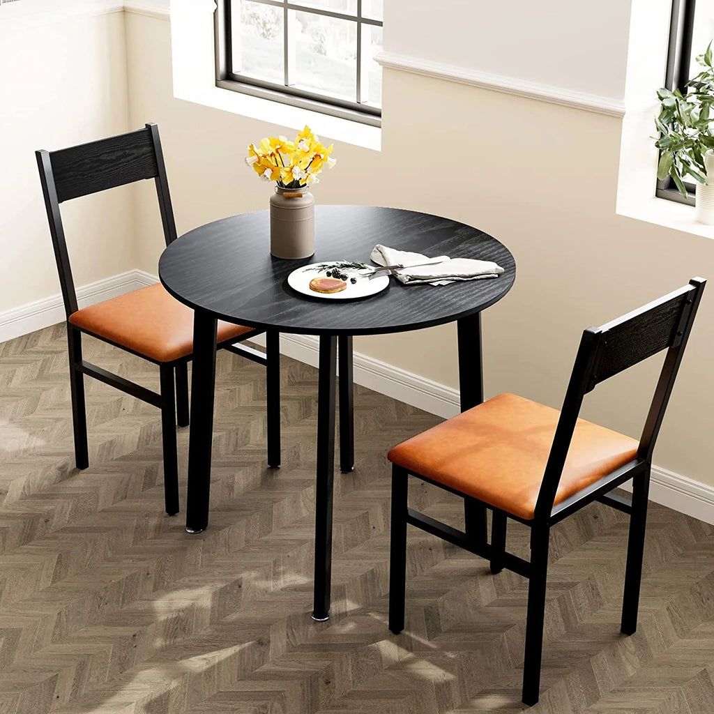 3 Piece Dining Table Set with Cushioned Chairs U256