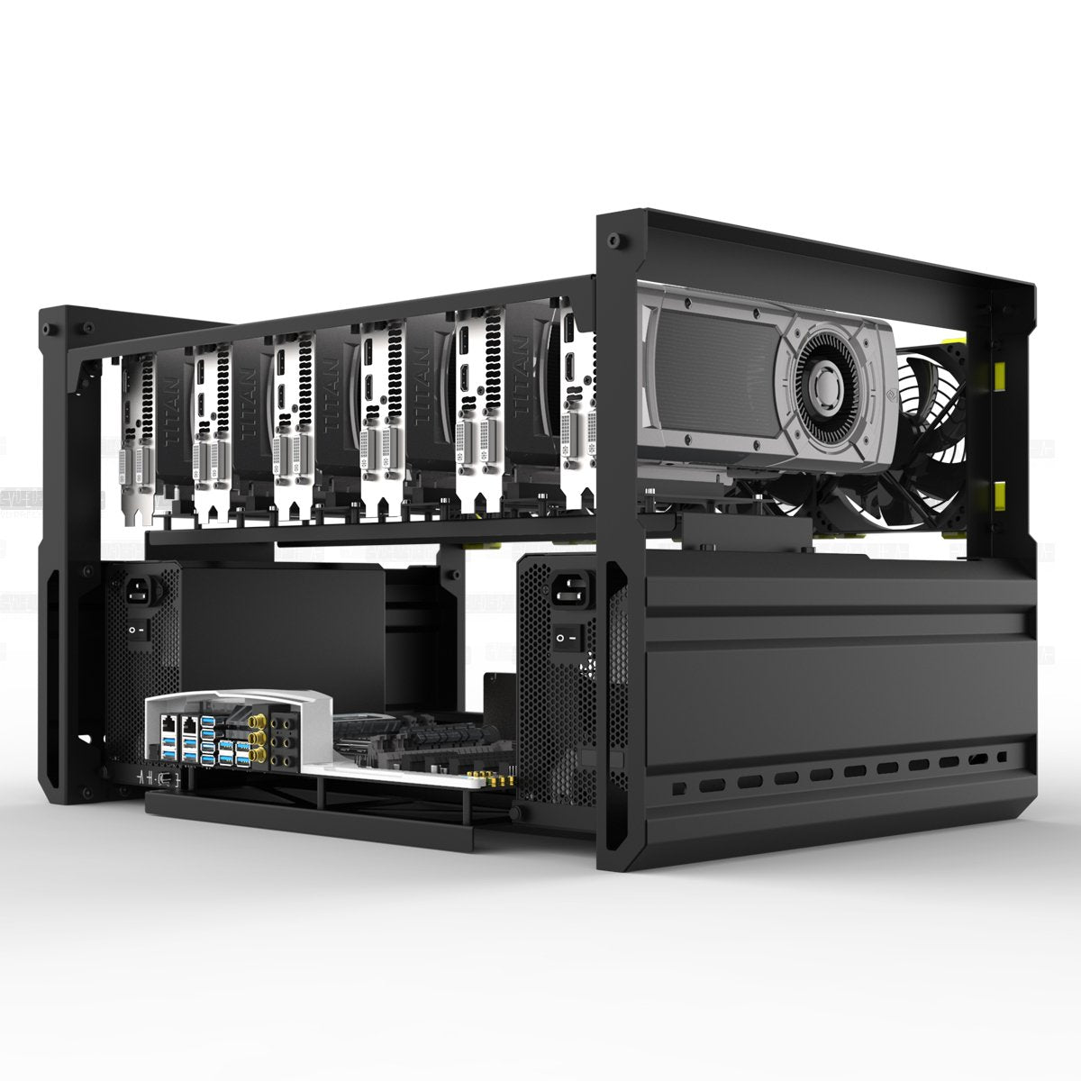 6/8 GPU Aluminum Open Air Frame Case Miner X37567