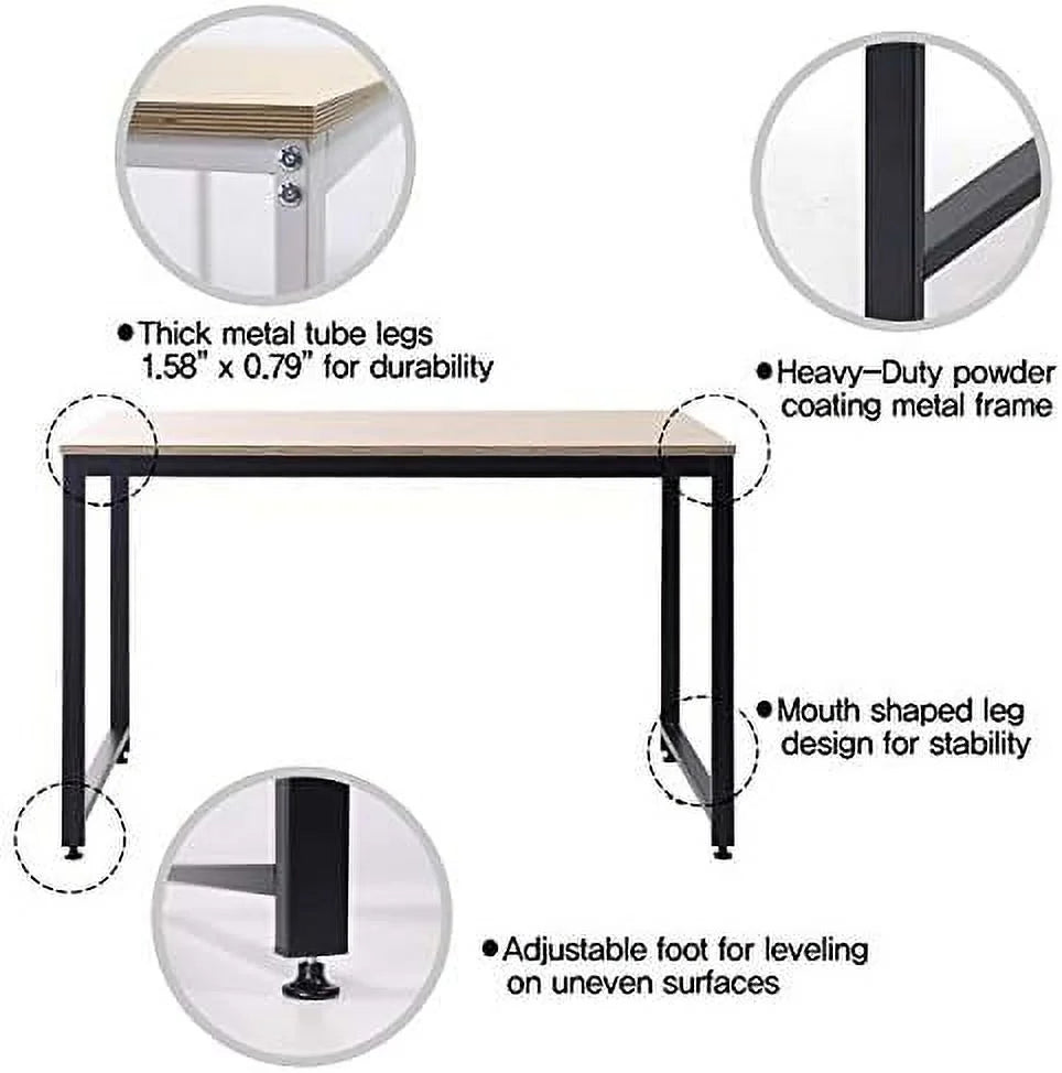 55.1" Computer Writing Desk with Metal Frame L261