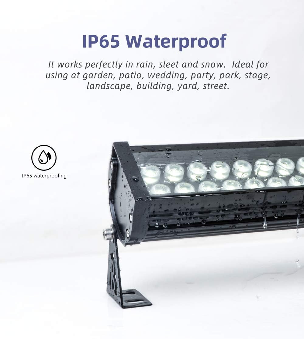 72W LED Wall Washer Lights, 5000K Daylight White Linear Strip Light, 3.2ft, 120V, IP65 Waterproof R2168