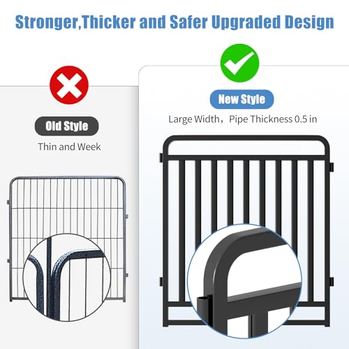 32 Inch 16 Panels Foldable Metal Dog Playpen with Doors V153
