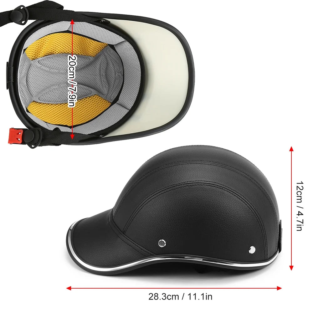Cycling Safety Helmet Baseball Hat for Motorcycle Bike Scooter W5906