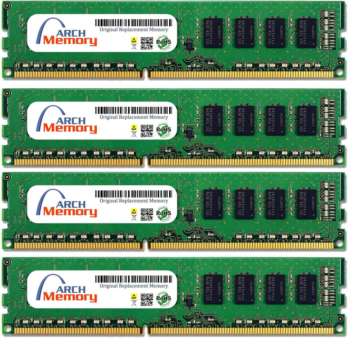 16 GB (4 x 4 GB) 240-Pin DDR3 ECC UDIMM RAM W499