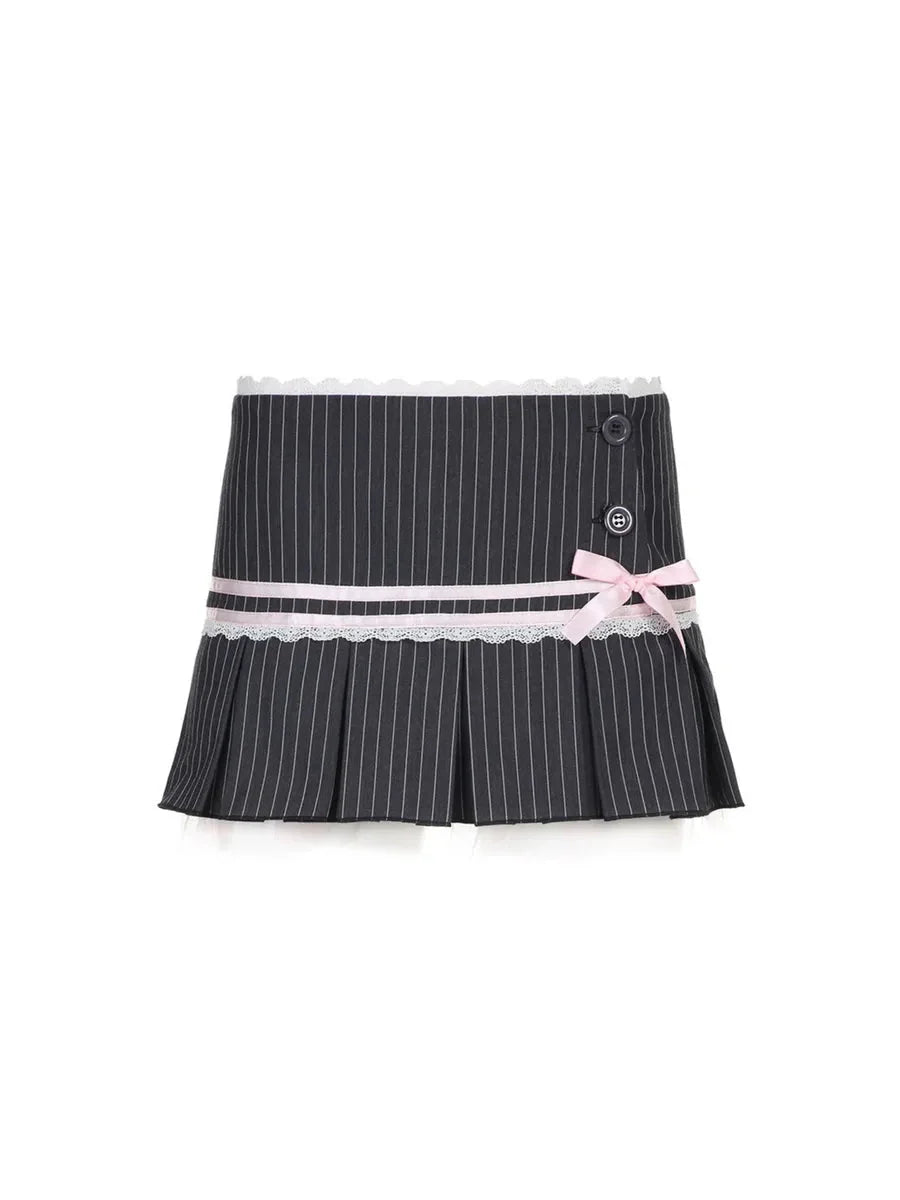 Stripped Ribbon Skirt N19396