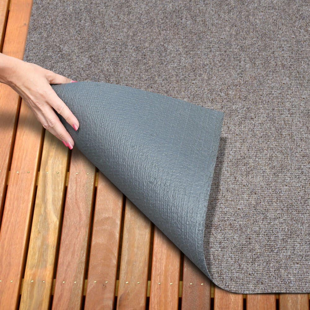 Indoor Outdoor Carpet with Rubber Marine Backing - Brown - 6 Feet x 30 Feet D58071