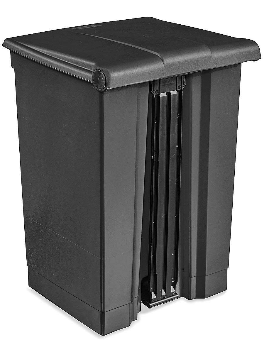 Black 18 Gallon Step-On Trash Can A46906