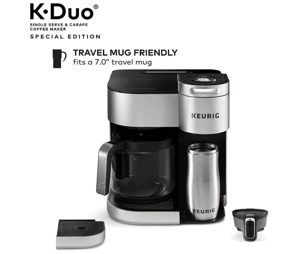 Silver Single Serve and 12-Cup Drip Coffee Maker B64181