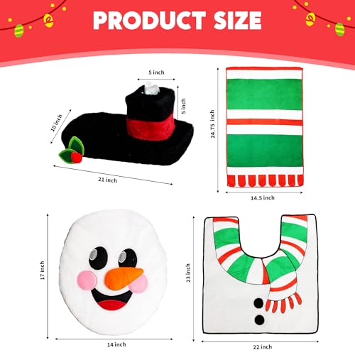 2 Set 5 Pieces Christmas Theme Bathroom Decoration Set F600632