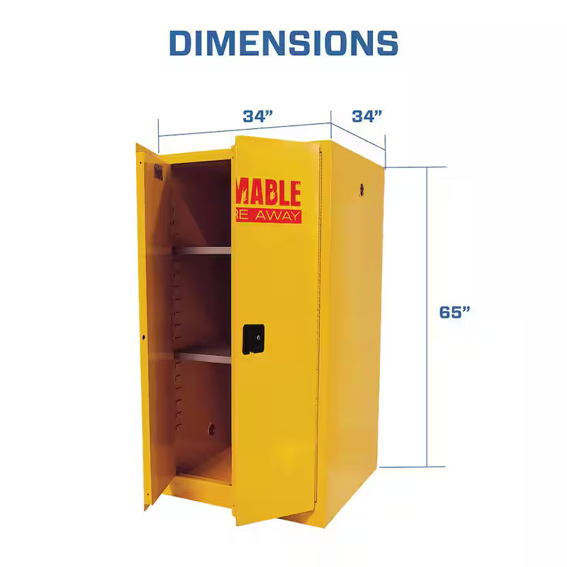 Steel Freestanding Garage Cabinet in Safety Yellow M445058