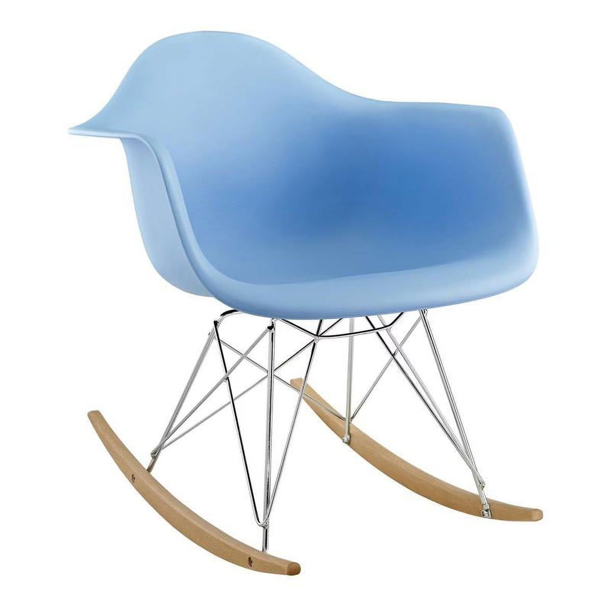 Blue Plastic Rocker Arm Chair T46861