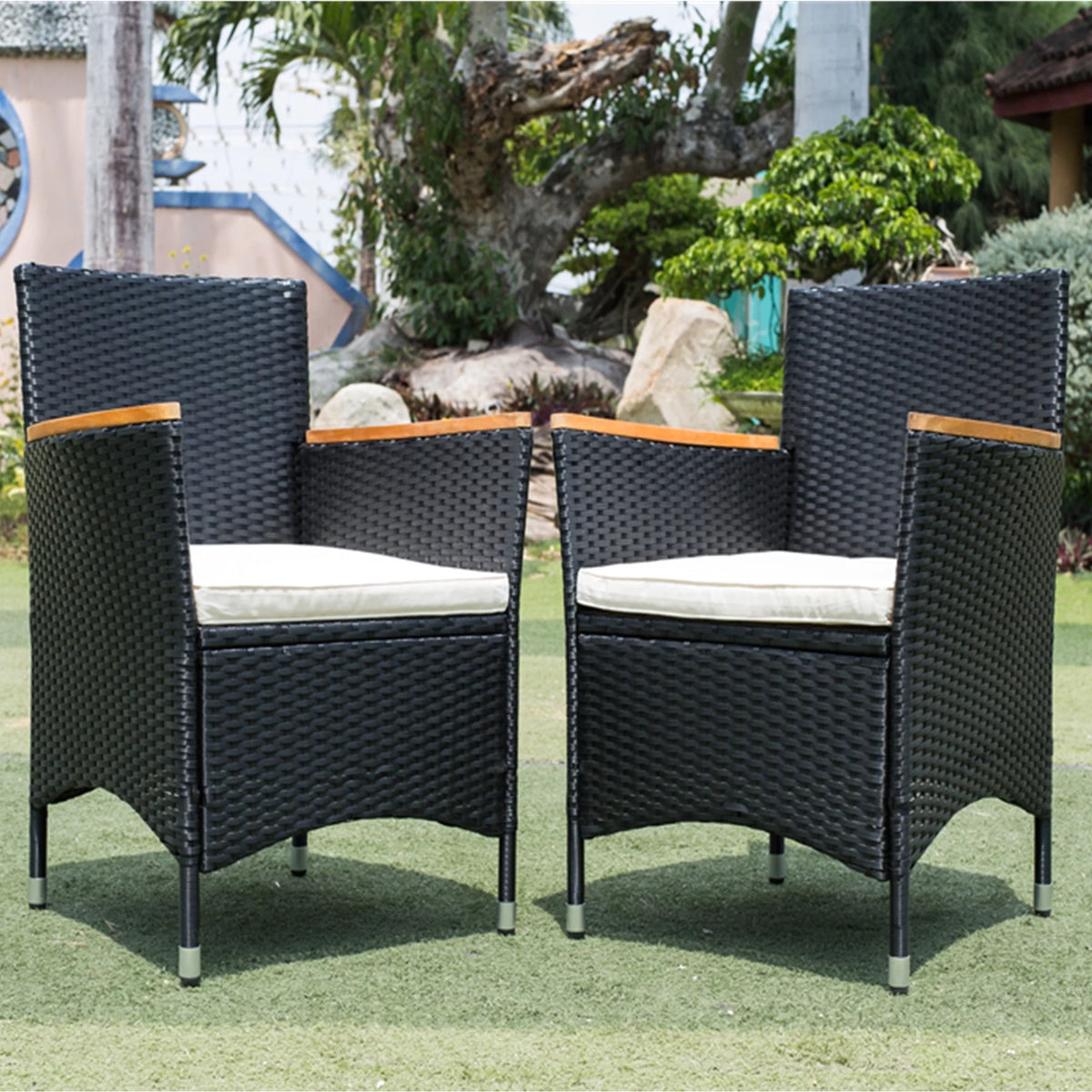 7-Piece Outdoor Patio Wicker Dining Set H5775