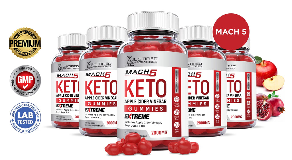 5 Pack 2000mg ACV Gummies Dietary Supplement Z1733
