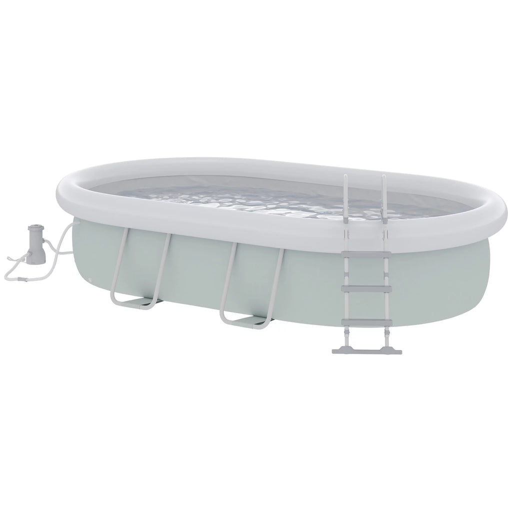 Brown Semi-Inflatable Frame Swimming Pool T871