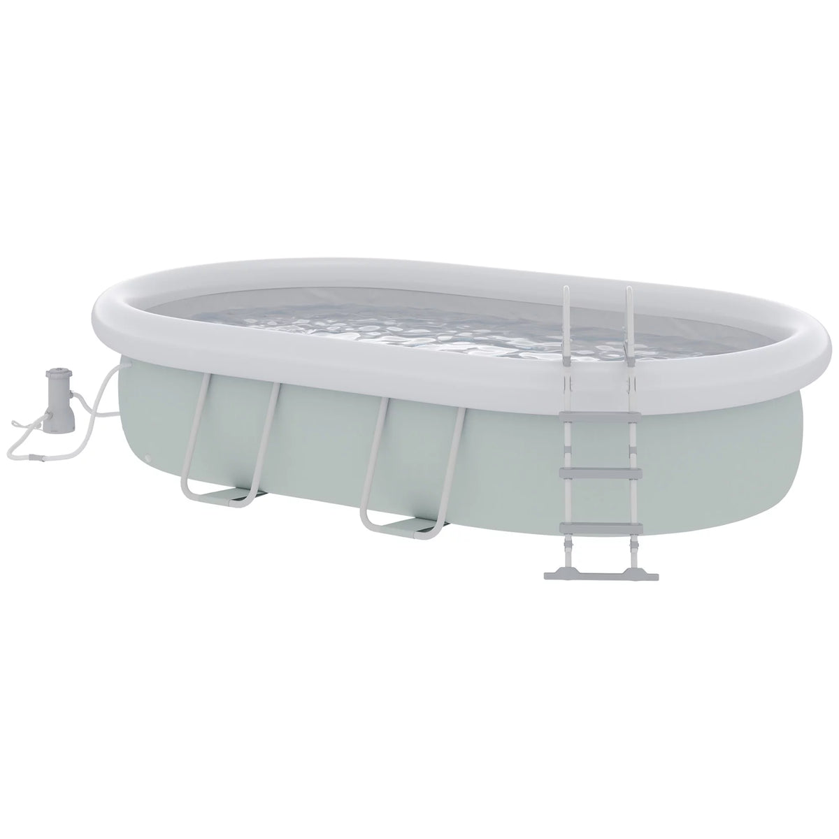 Brown Semi-Inflatable Frame Swimming Pool T871